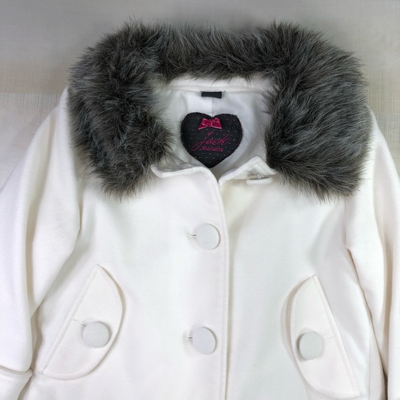 Jack By BB Dakota Fur Collar Girls Coat - Picture 3 of 6